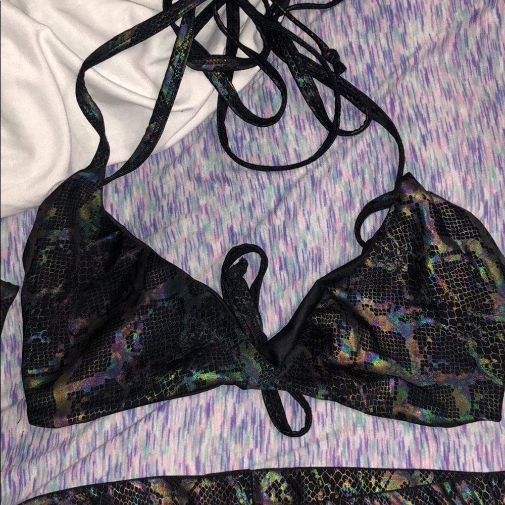 Rainbow reflective snake print FRW outfit size XL